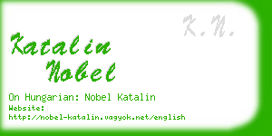 katalin nobel business card